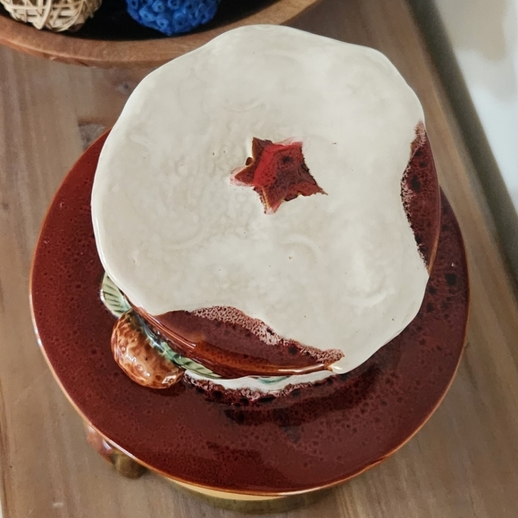 ☃️ Kirklands Bohemian Style Snowman Cookie Jar – Hand-Painted Ceramic, 9.5” - Picture 7 of 15